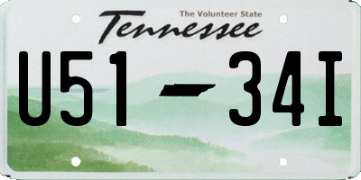TN license plate U5134I