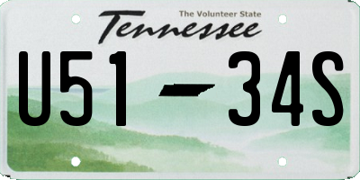 TN license plate U5134S
