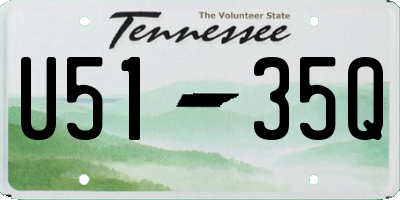 TN license plate U5135Q