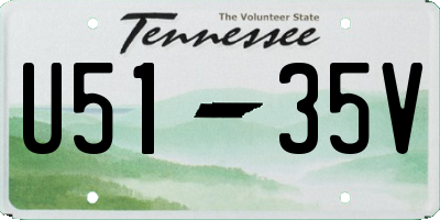 TN license plate U5135V