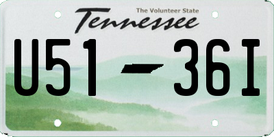 TN license plate U5136I