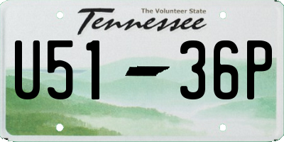 TN license plate U5136P
