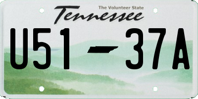 TN license plate U5137A