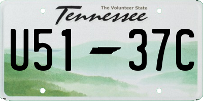 TN license plate U5137C