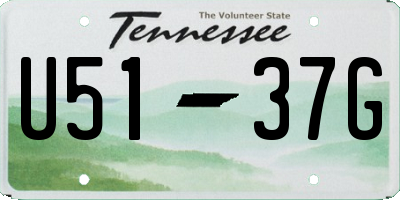 TN license plate U5137G