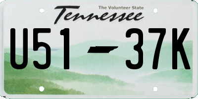 TN license plate U5137K