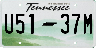 TN license plate U5137M