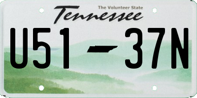 TN license plate U5137N