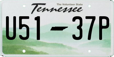 TN license plate U5137P