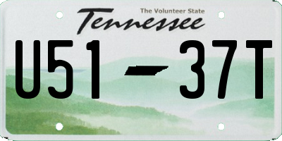 TN license plate U5137T