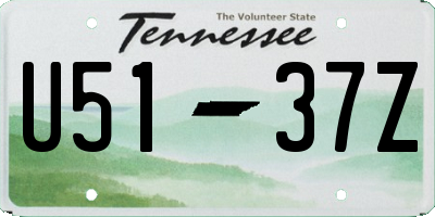 TN license plate U5137Z