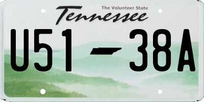 TN license plate U5138A