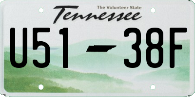 TN license plate U5138F