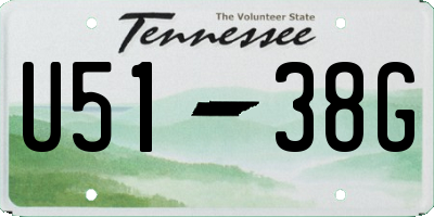 TN license plate U5138G