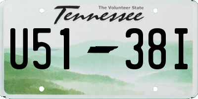 TN license plate U5138I