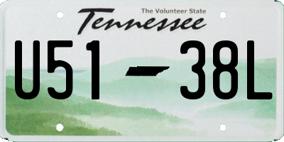 TN license plate U5138L