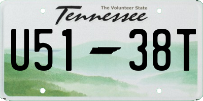 TN license plate U5138T