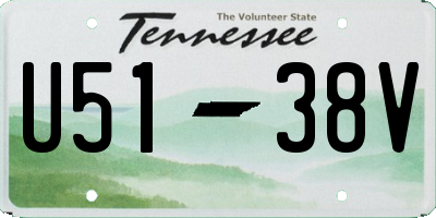 TN license plate U5138V
