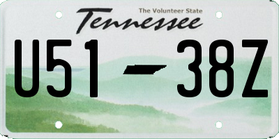 TN license plate U5138Z