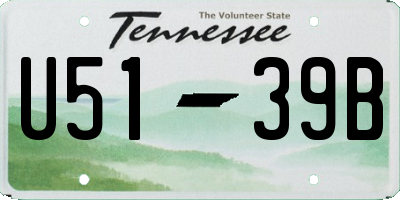 TN license plate U5139B