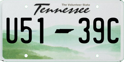 TN license plate U5139C