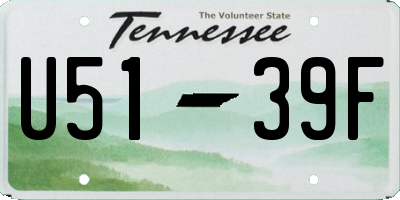 TN license plate U5139F