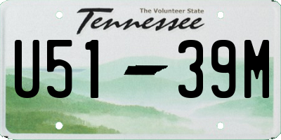 TN license plate U5139M