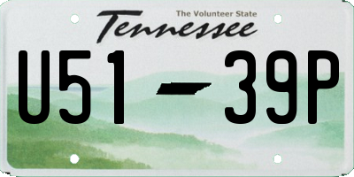 TN license plate U5139P