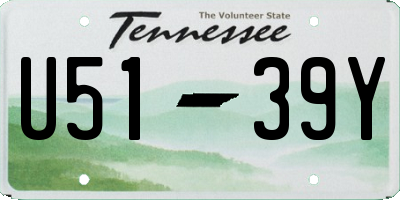 TN license plate U5139Y