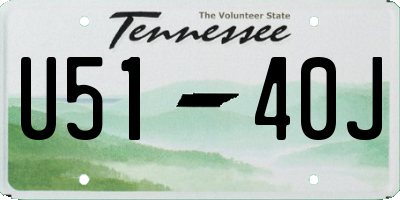 TN license plate U5140J