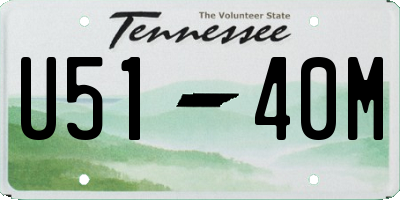TN license plate U5140M