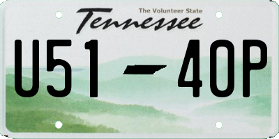 TN license plate U5140P