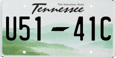 TN license plate U5141C