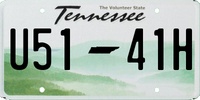 TN license plate U5141H