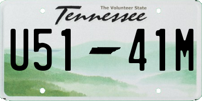 TN license plate U5141M