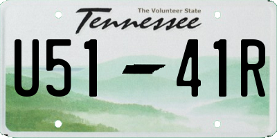 TN license plate U5141R