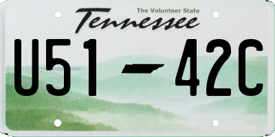 TN license plate U5142C