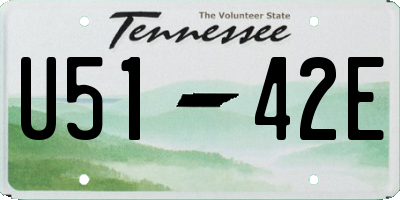 TN license plate U5142E