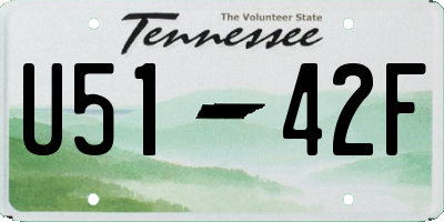 TN license plate U5142F