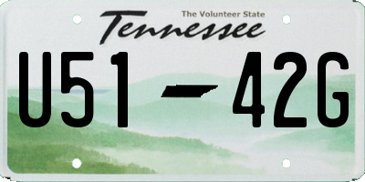 TN license plate U5142G