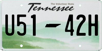 TN license plate U5142H