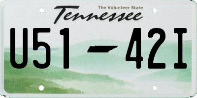 TN license plate U5142I