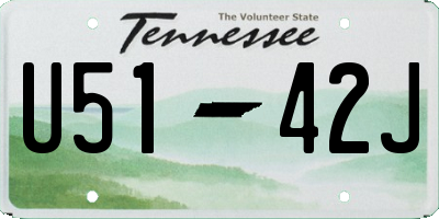 TN license plate U5142J