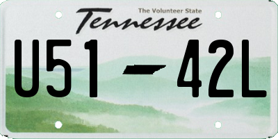 TN license plate U5142L