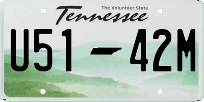 TN license plate U5142M
