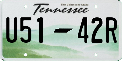TN license plate U5142R