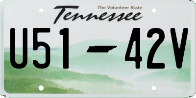 TN license plate U5142V
