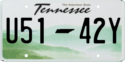 TN license plate U5142Y