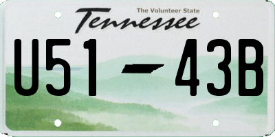 TN license plate U5143B