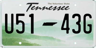 TN license plate U5143G